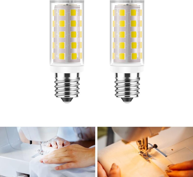 Yucclim LED Light Bulb Screw In Type 7/16 Base No Flicker 4W Fit Many Brother/ Bernina Sewing Machine Light Bulb, Replace the 15 Watt Sewing Machine halogen lamp - Screw-In #7SCW (2PACK, Natural White) - Image 2